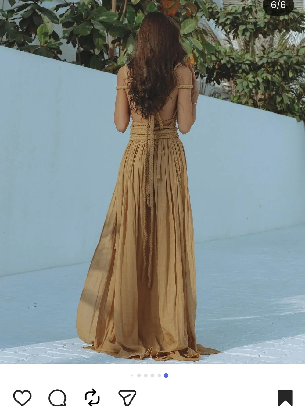 Chic Le Frique Fionza Goddess Sage Green Maxi Skirt Set with High Slit M/L - Picture 7 of 10